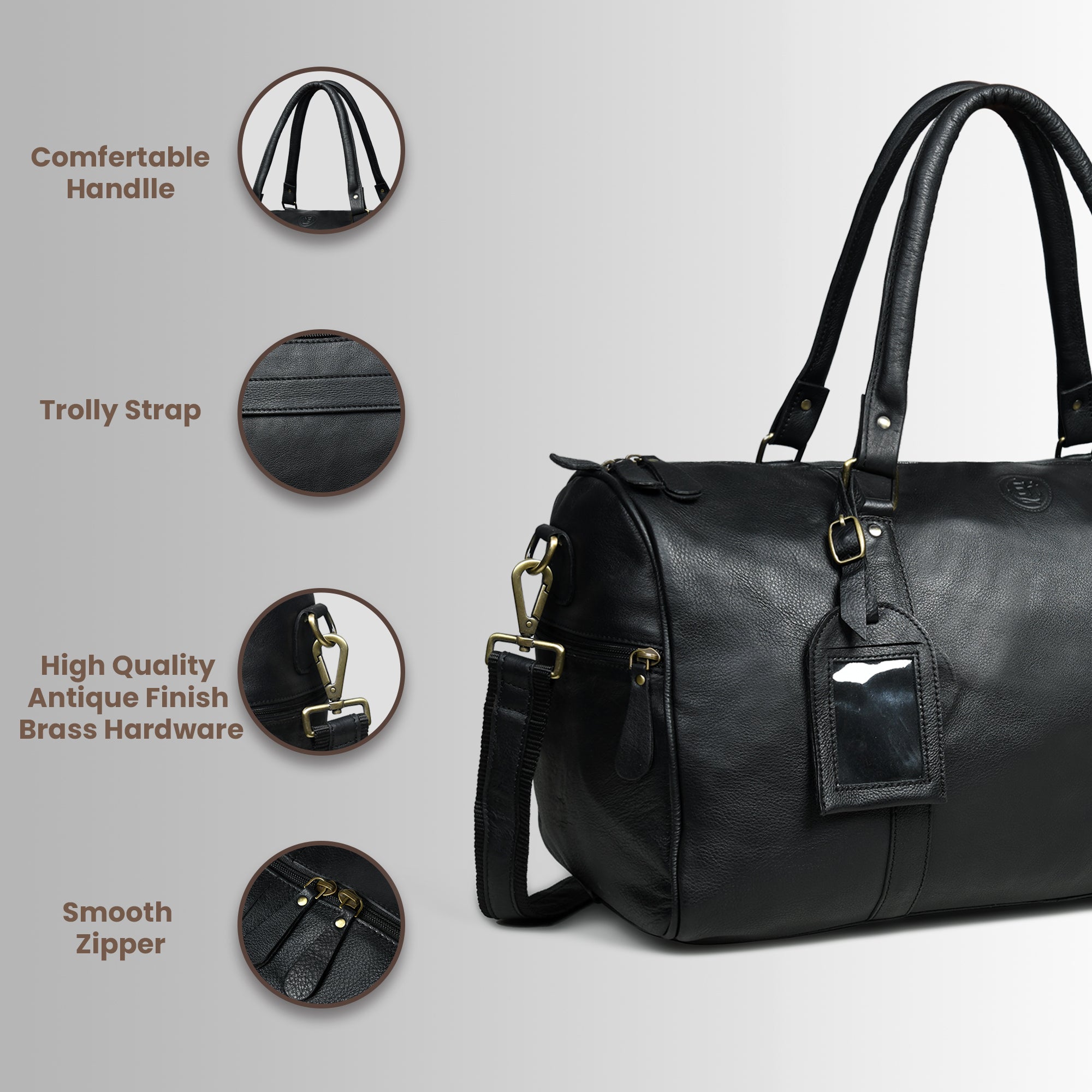 The Voyager Leather Travel Duffel Bag